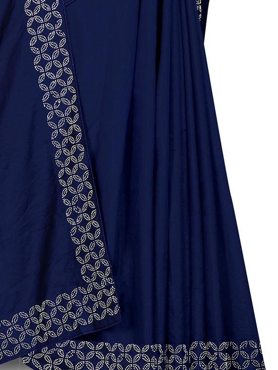 solid bordered saree - 17229668 - Standard Image - 3