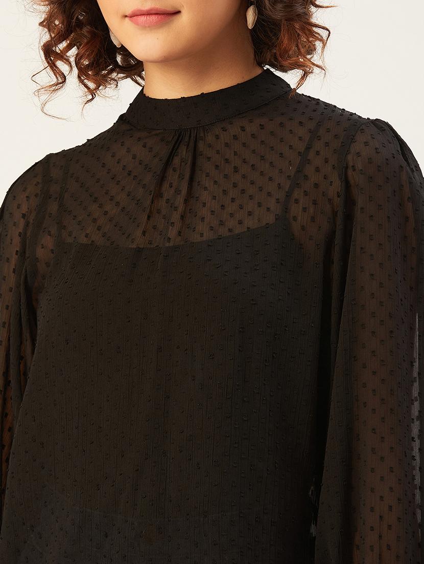women's straight mock neck top - 17238790 - Standard Image - 4