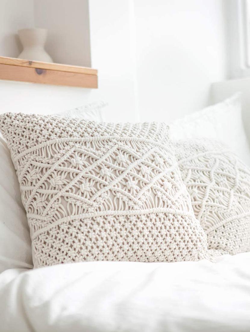 cotton macrame cushion cover (set of 1) - 17246441 - Standard Image - 2