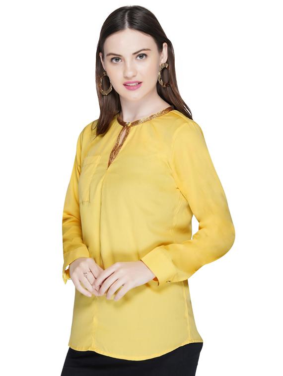 women's straight key hole neck top - 17249074 - Zoom Image - 0