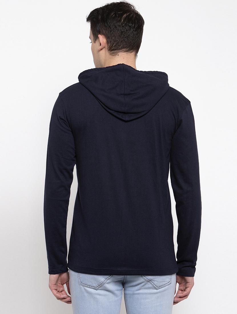 navy blue chest print t-shirt - 17263831 - Zoom Image - 2