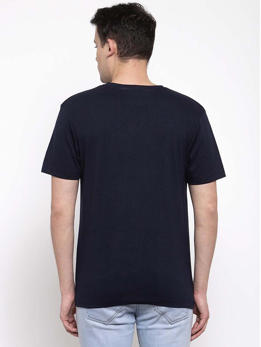 navy blue solid t-shirt - 17264548 - Zoom Image - 2