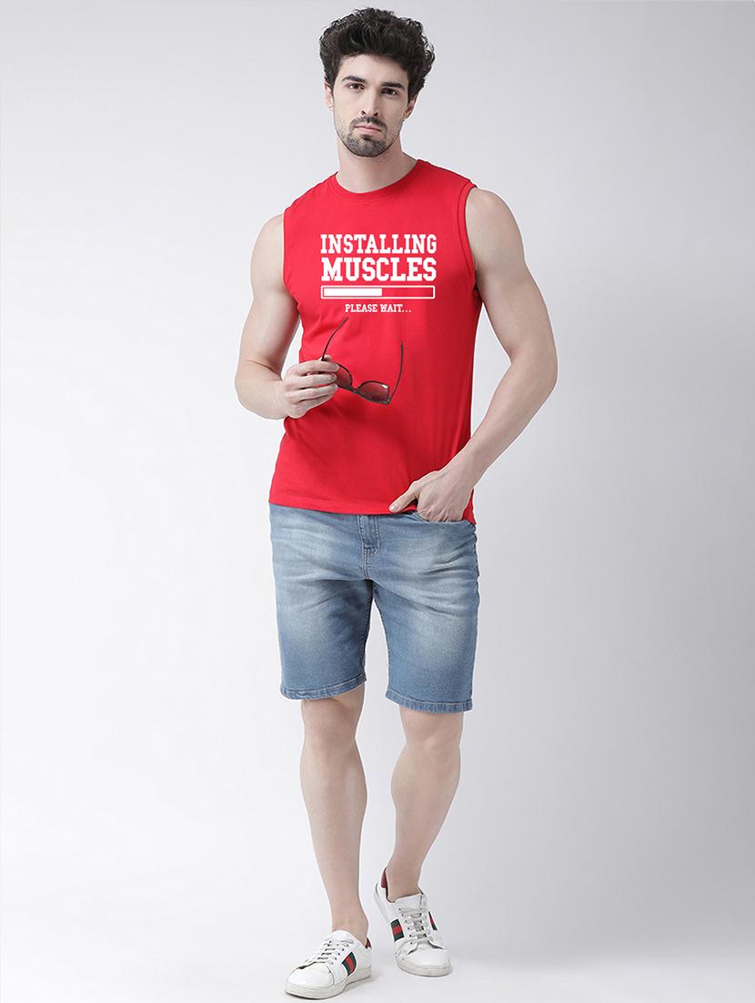 red chest print t-shirt - 17267477 - Standard Image - 3