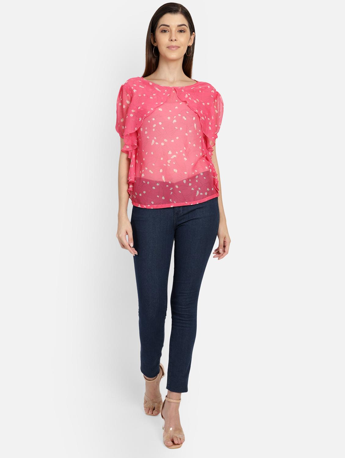 women's layered round neck top - 17269036 - Zoom Image - 3