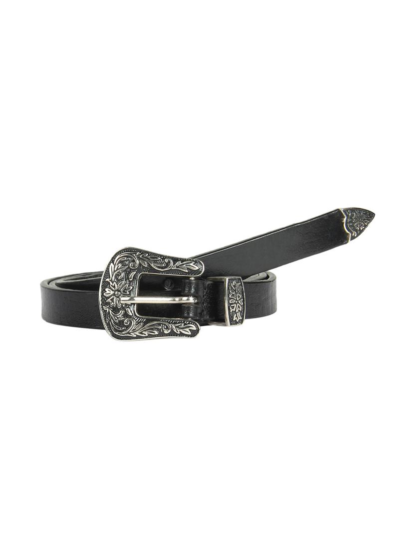 black leather belt