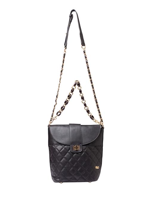 black textured regular sling bag - 17283294 - Very Small Image - 1