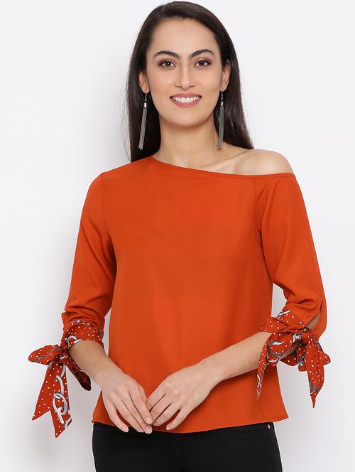 tie knot sleeved top  - 17288314 - Very Small Image - 1
