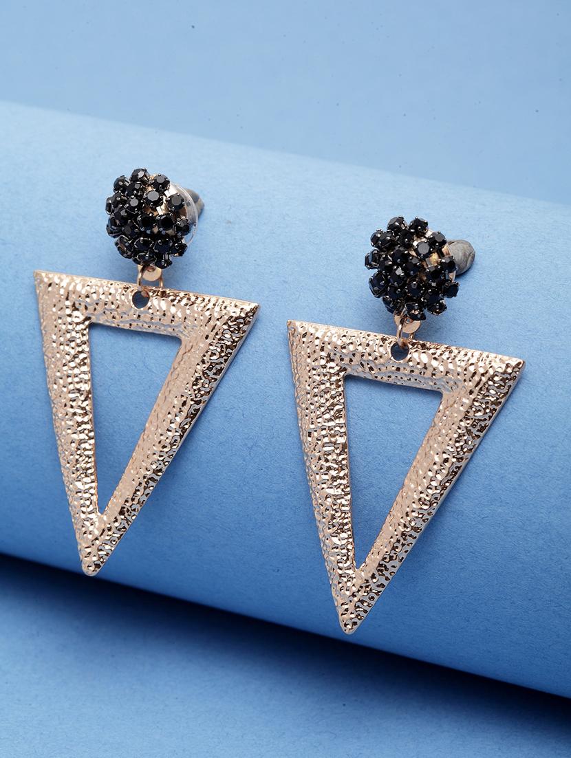 gold metal drop earring - 17289440 - Zoom Image - 0