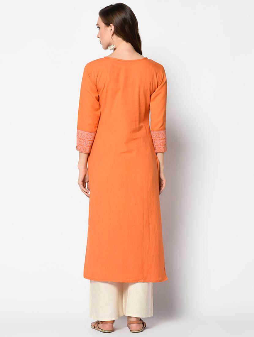 women's straight kurta - 17297185 - Standard Image - 2
