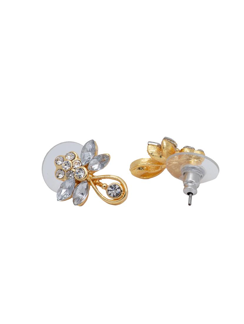 white metal studs earring - 17327723 - Standard Image - 2