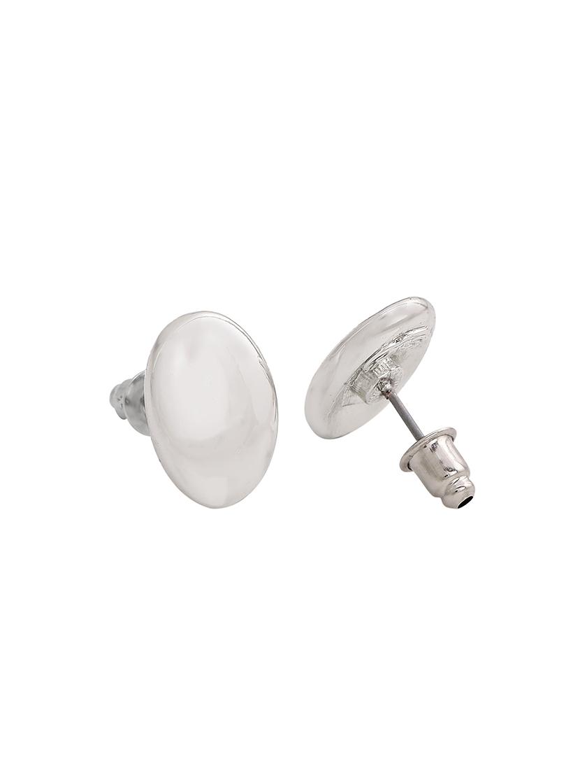 silver metal studs earring - 17327873 - Standard Image - 3