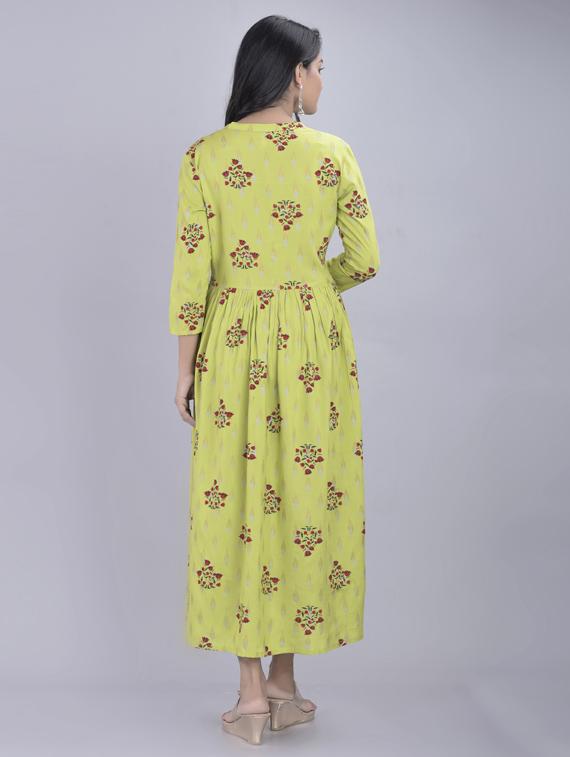 floral print flared ethnic dress - 17328283 - Zoom Image - 2