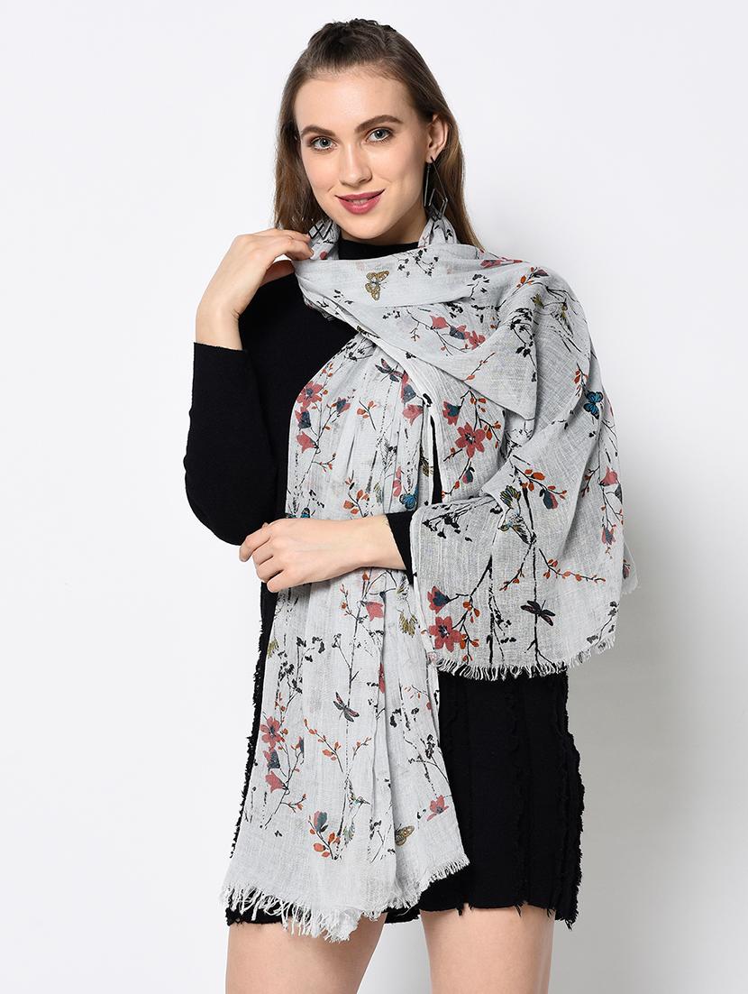 grey cotton stole - 17339704 - Zoom Image - 0