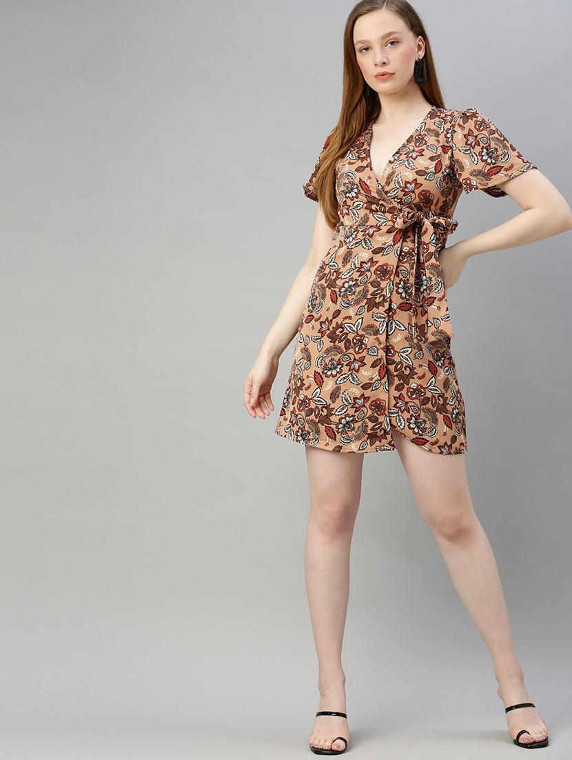 women's wrap floral dress - 17345603 - Standard Image - 3