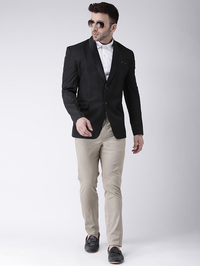 black solid tuxedo blazer - 17351556 - Standard Image - 3