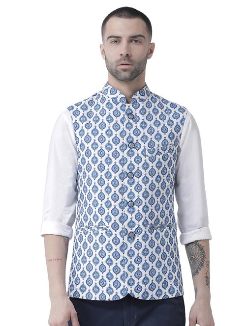 multi colored printed nehru jacket - 17351847 - Very Small Image - 1