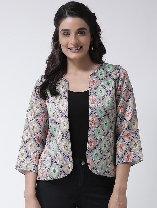 grey printed regular jacket - 17357863 - Very Small Image - 1