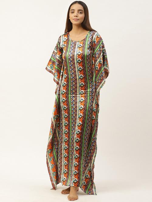 round neck printed kimono - 17360547 - Very Small Image - 1
