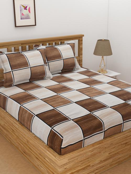  cotton king size double bedsheet with 2 pillow covers - 17369049 - Very Small Image - 1