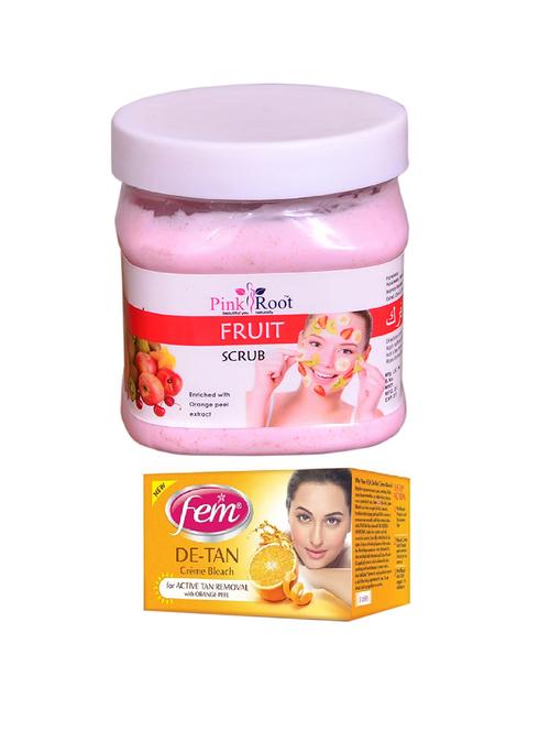 pink root fruit  scrub 500ml with fem de-tan bleach - 17384771 - Very Small Image - 1