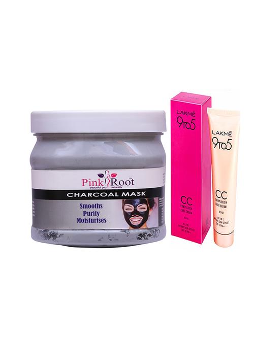 pink root charcoal mask with lakme 9to5 cc cream - 17386262 - Very Small Image - 1