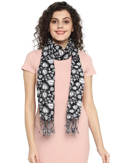 black viscose stole - 17388525 - Very Small Image - 1