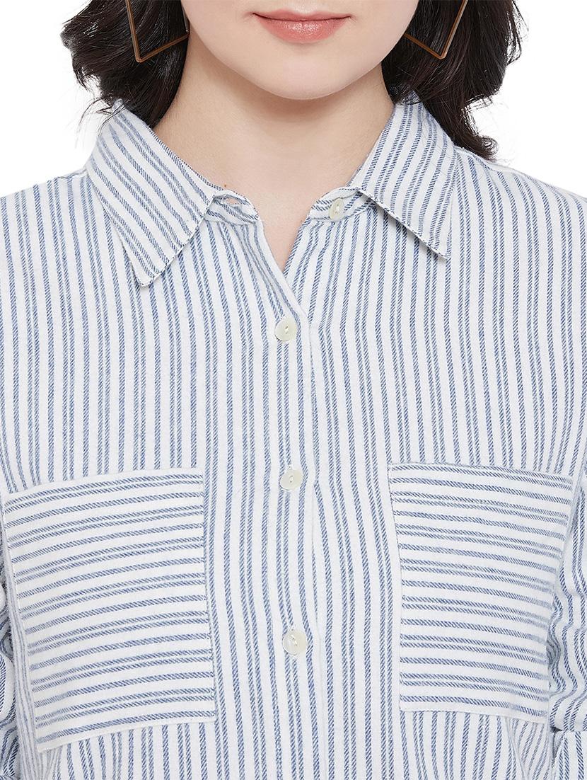 roll up sleeved striped shirt - 17388869 - Zoom Image - 4