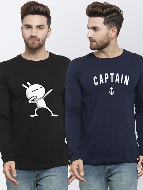 set of 2 chest-printed t-shirt - 17389769 - Very Small Image - 1