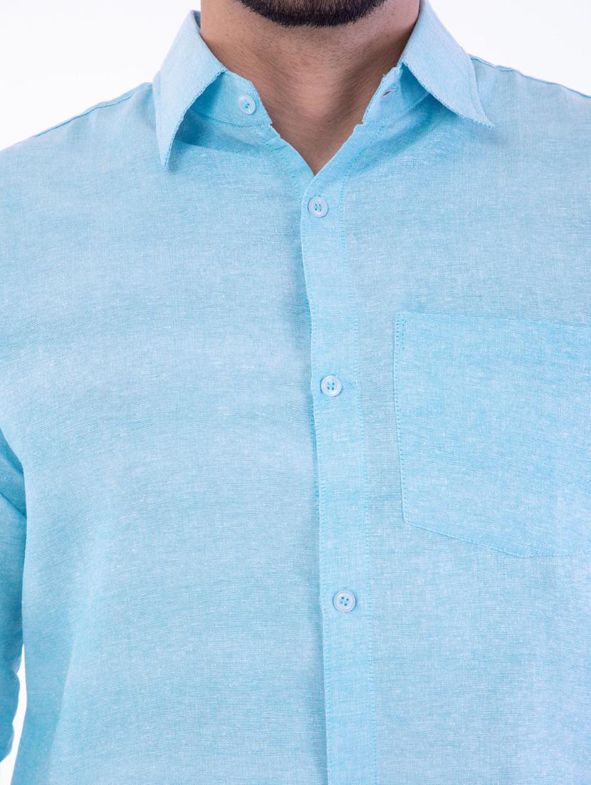 mens solid casual shirt - 17392688 - Zoom Image - 8