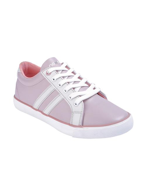 pink synthetic laceup casual shoes - 17393790 - Very Small Image - 1