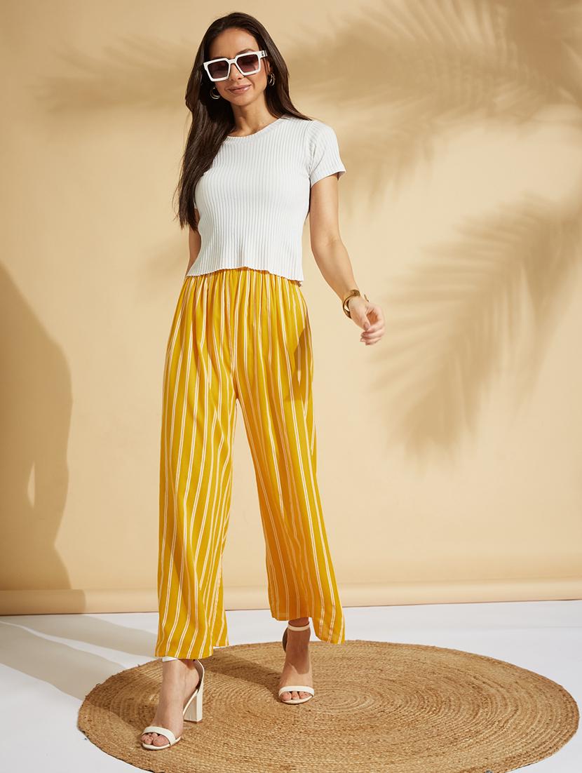 high rise striped palazzo - 17394047 - Standard Image - 3