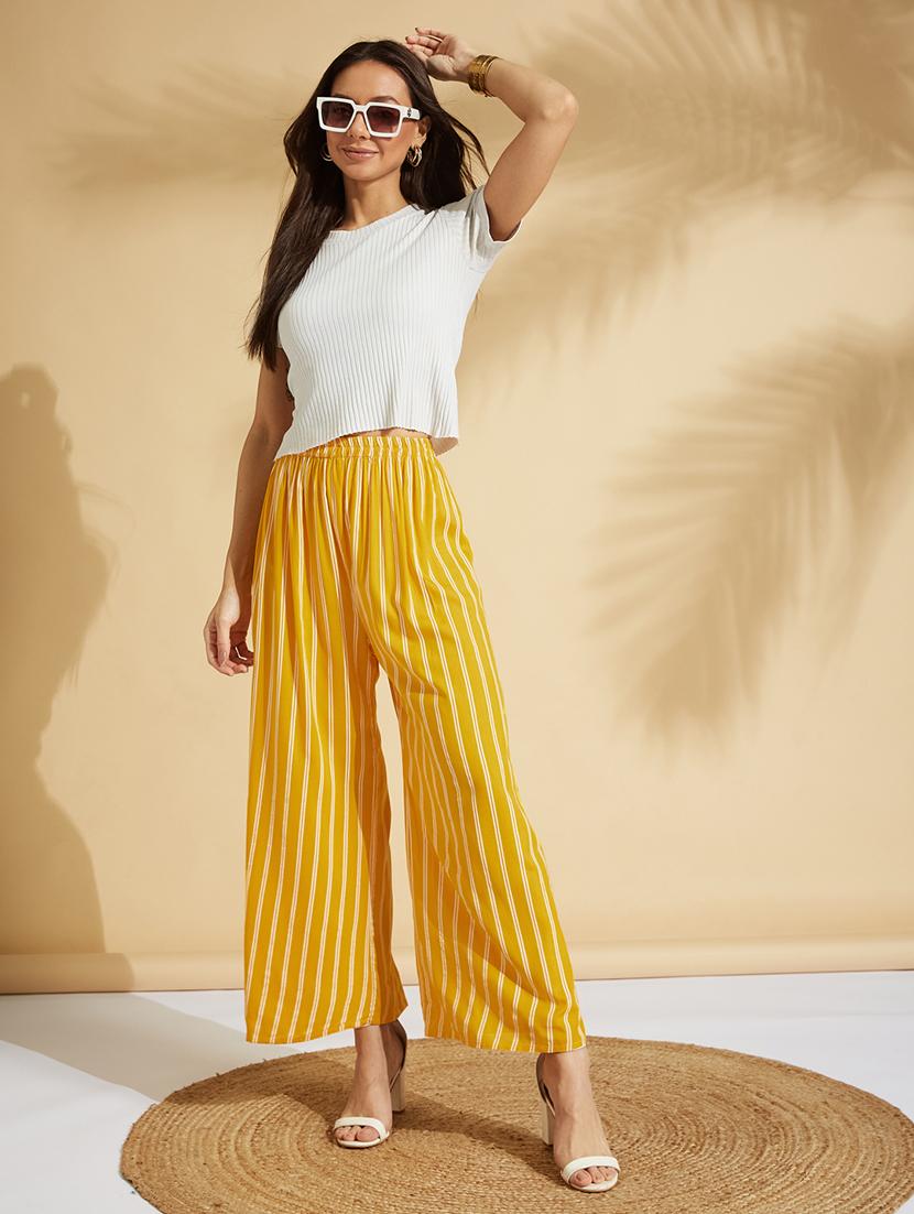 high rise striped palazzo - 17394047 - Standard Image - 4