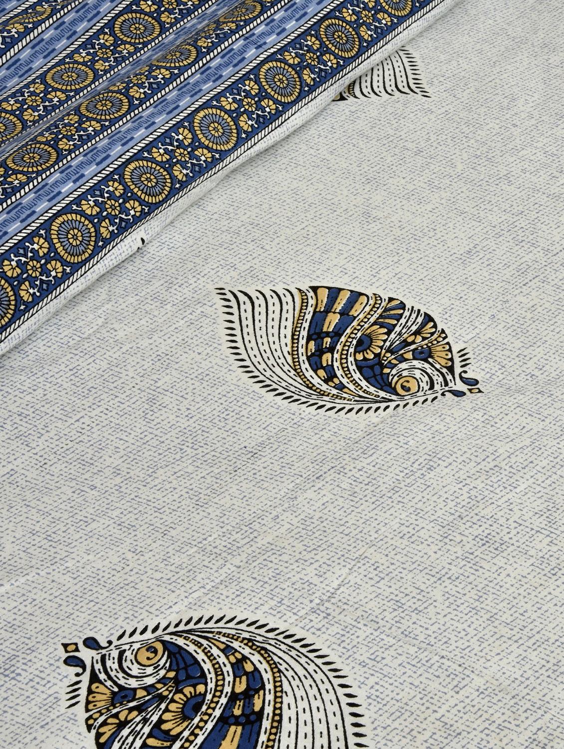cotton jaipuri print king size bedsheet with 2 pillow covers - 17397751 - Zoom Image - 4
