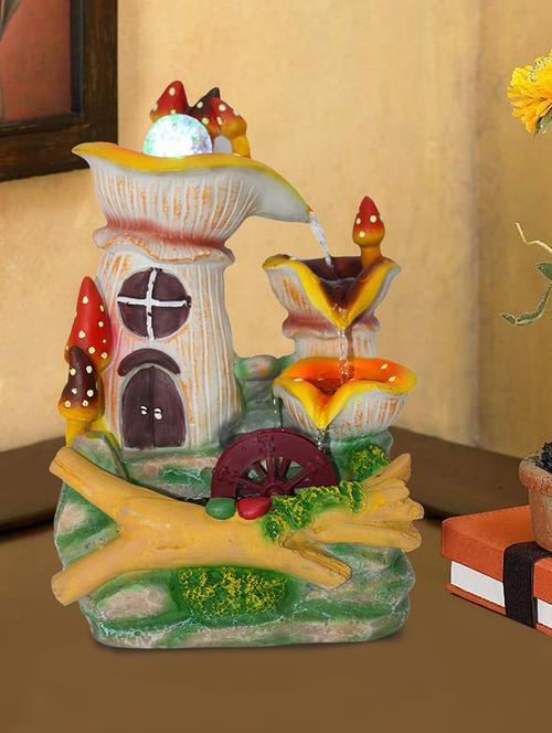   polyresin multicolour three step indoor table top water fountain with adjustable speed control - 17403309 - Very Small Image - 1