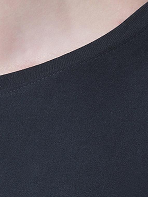 navy blue chest print t-shirt - 17411518 - Standard Image - 4