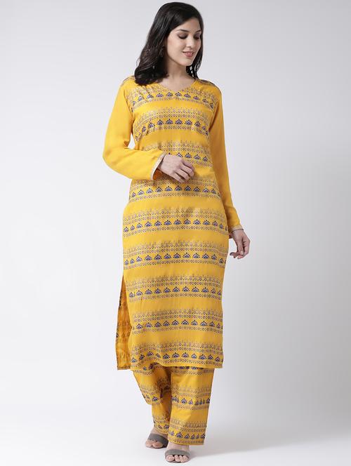 foil print kurta palazzo set - 17413538 - Very Small Image - 1