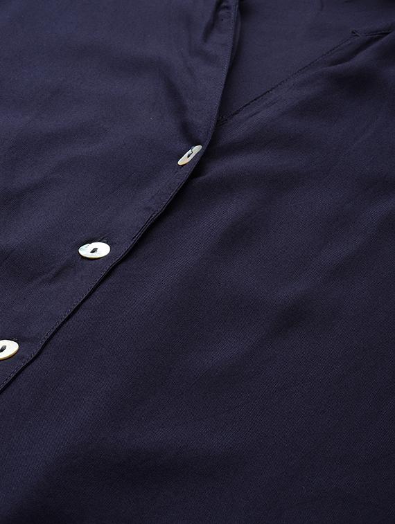 mandarin neck plus shirt - 17418059 - Standard Image - 4