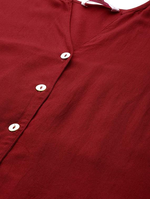 mandarin neck plus shirt - 17418061 - Standard Image - 4