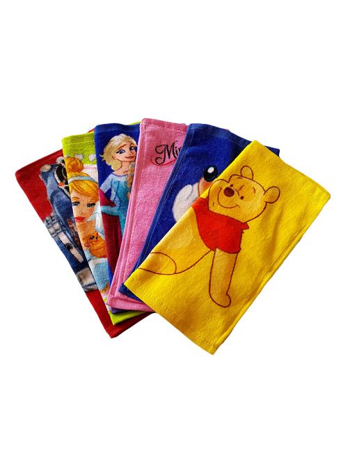 multi design printed assorted cotton face towel (pack of 6) - 17421748 - Very Small Image - 1