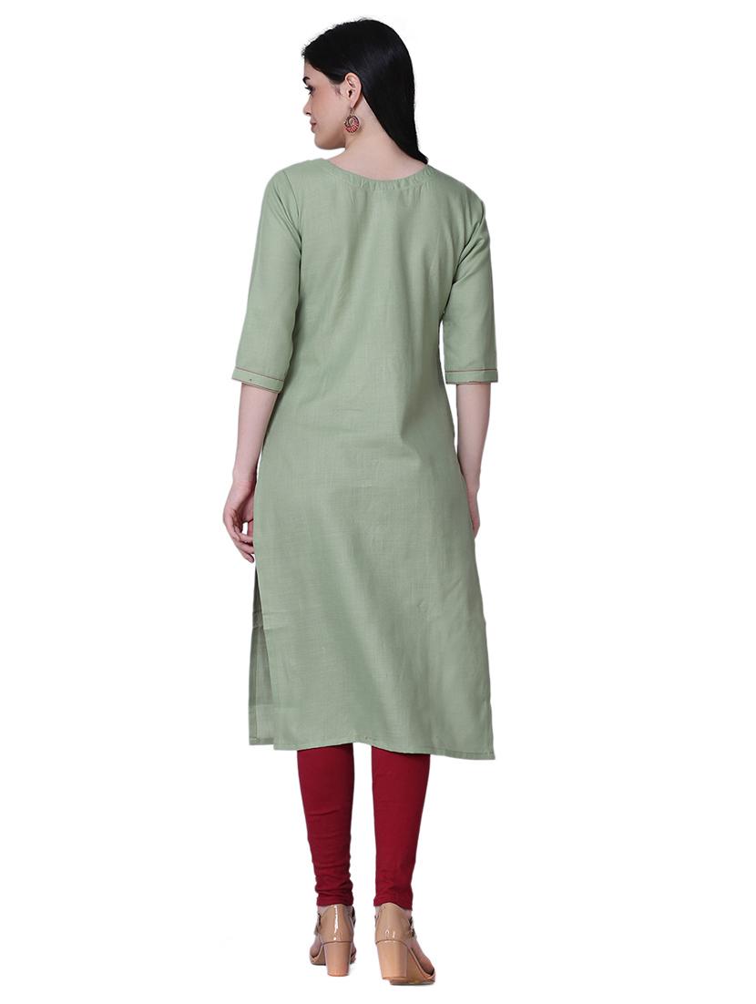 women's straight kurta - 17424410 - Zoom Image - 2