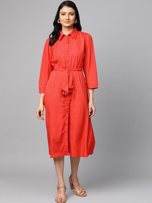 tie front pin dots dress  - 17438281 - Very Small Image - 1