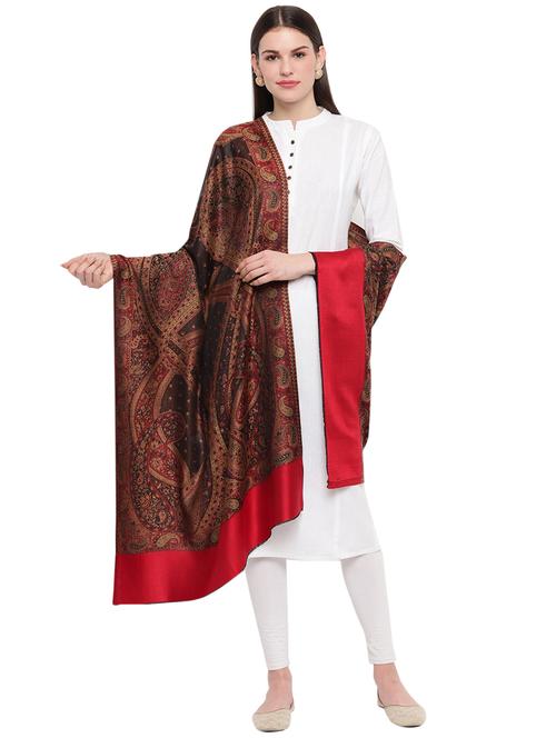 brown modal silk stole - 17454512 - Very Small Image - 1