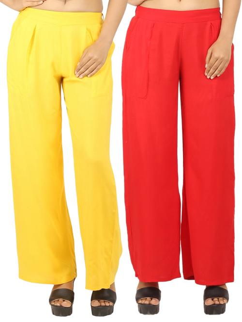 set of 2 solid palazzo - 17466809 - Very Small Image - 1