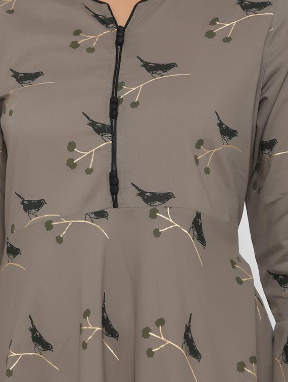 printed flared ethnic dress - 17472713 - Zoom Image - 3