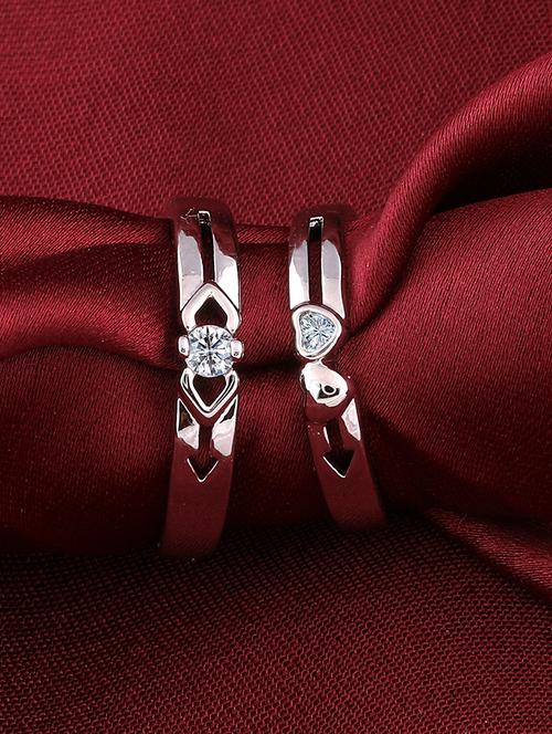 silver crystal combo ring - 17476406 - Very Small Image - 1