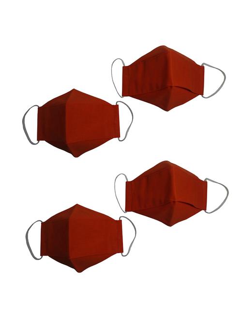 orange cotton anti-pollution women mask (pack of 4) - 17510737 - Very Small Image - 1