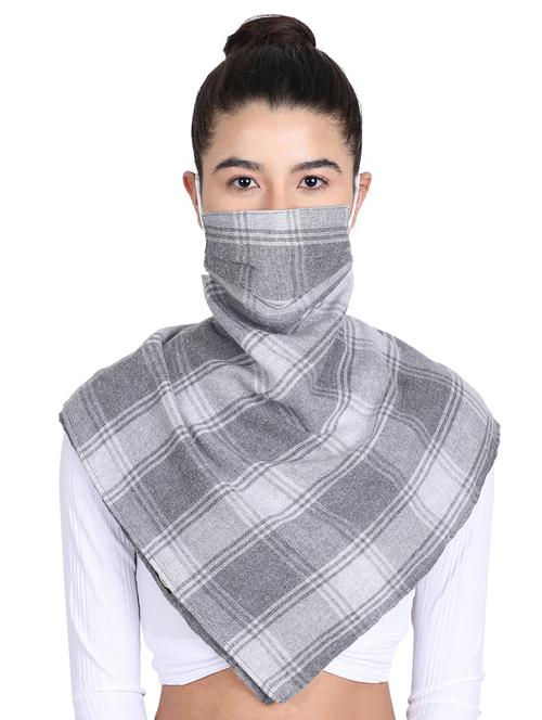 grey rayon scarf mask women - 17534991 - Very Small Image - 1