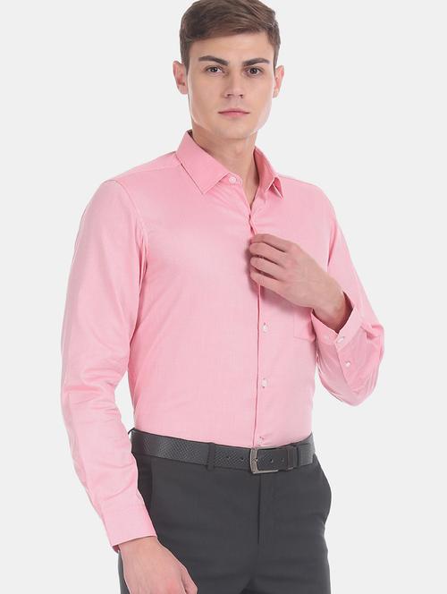 pink solid formal shirt - 17575828 - Very Small Image - 1