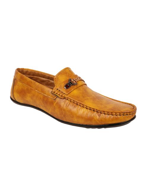 yellow synthetic slip on loafers - 17582567 -  Standard Image - 0