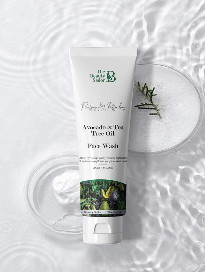 the beauty sailoravocado and tea tree oil face wash for purifying, refreshing skin & improves complexion of skin - 100 ml - 17583273 - Standard Image - 2
